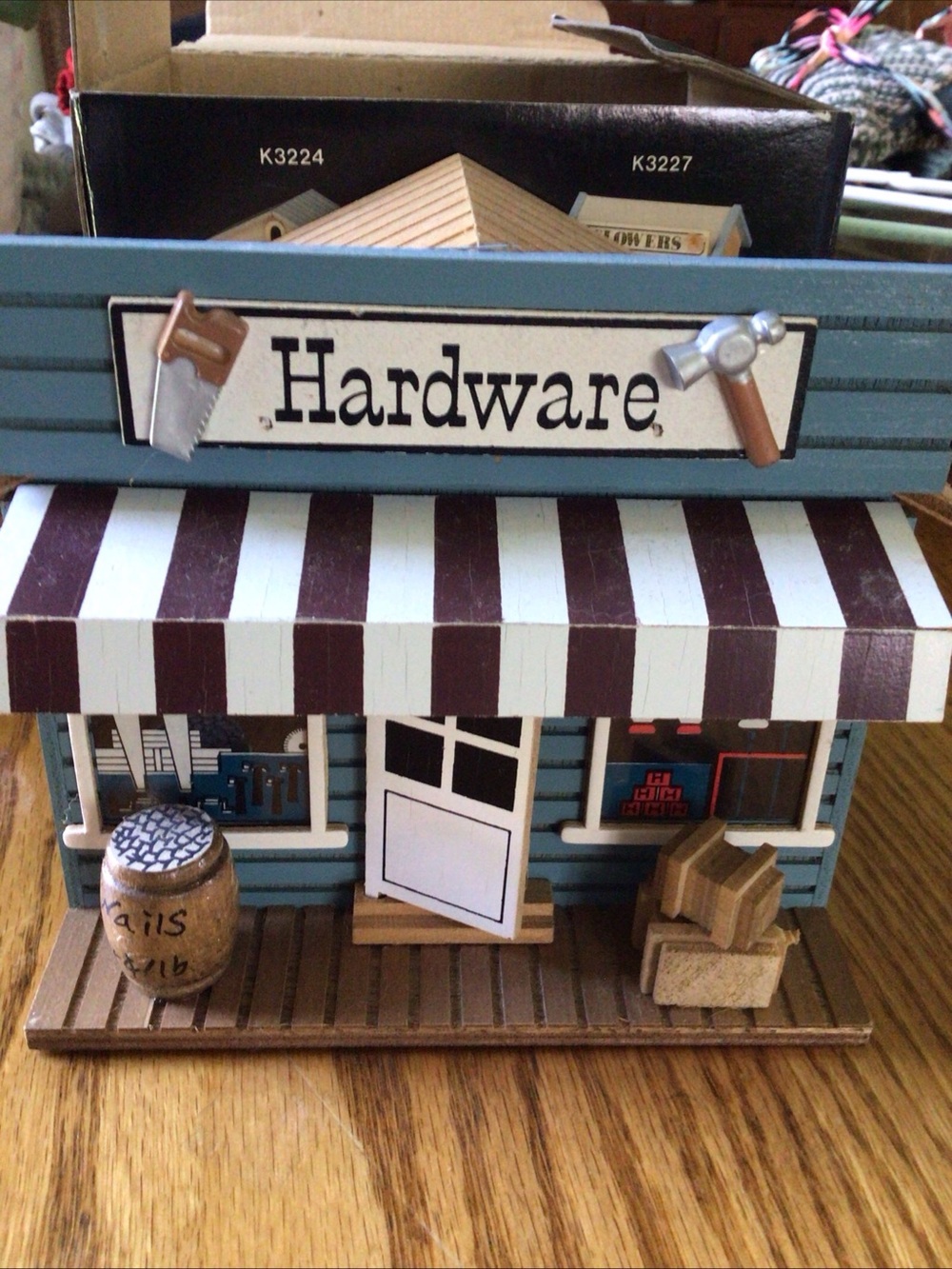 Wooden Miniature Hardware Music Box Works Vintage
